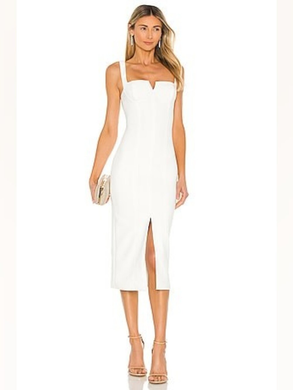 MISHA Gertrude Ivory White Bridal Wedding Shower Bachlorette Dress Size 10